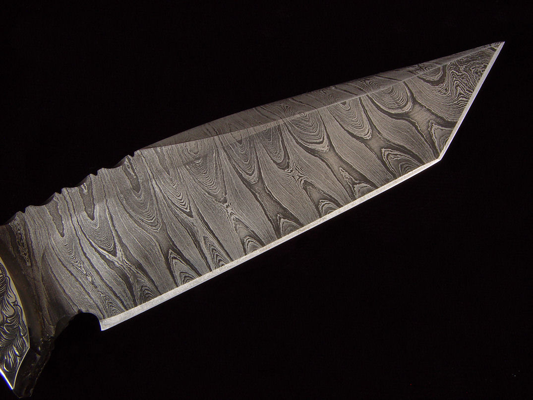 Pattern welded twist damascus in O1 and A36 steels