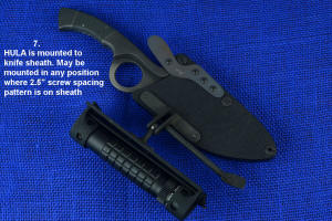 Mounting the HULA to the sheath, various positions